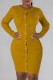 Ginger Casual Solid Basic O Neck Long Sleeve Dresses