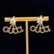 Gold Street Simplicity Letter Patchwork Earrings