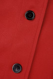 Caramel Colour Casual Solid Cardigan Mandarin Collar Outerwear