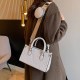 White Elegant Simplicity Letter Patchwork Bags
