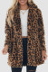 Leopard Print Casual Leopard Cardigan Turndown Collar Outerwear