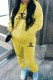 Yellow Casual Print Letter Hooded Collar Long Sleeve Two Pieces