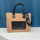Khaki Street Simplicity Letter Patchwork Bags