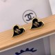 Black Street Simplicity Letter Patchwork Earrings