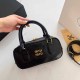 Black Street Simplicity Letter Zipper Bags