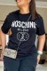 Black Casual Print Letter O Neck T-Shirts
