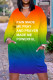 Colour Casual Letter Print Basic V Neck Long Sleeve Dresses