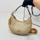 Light Khaki Street Simplicity Letter Geometric Zipper Bags