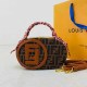 Brown Celebrities Elegant Letter Patchwork Zipper Bags