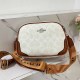 Cream White Street Simplicity Letter Geometric Patchwork Zipper Bags