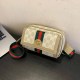 Cream White Street Simplicity Letter Patchwork Bags