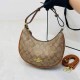 Khaki Street Simplicity Letter Geometric Zipper Bags
