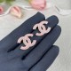 Pink Simplicity Letter Patchwork Earrings