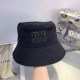 Black Simplicity Letter Patchwork Hat