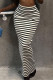 Stripe Casual Striped Patchwork Regular Mid Waist Full Print Bottoms