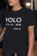 Black Daily Print Letter O Neck T-Shirts