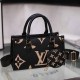 Black Elegant Simplicity Letter Patchwork Bags