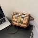 Khaki Street Simplicity Letter Patchwork Bags