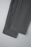 Khaki Casual Solid Basic V Neck Skinny Jumpsuits