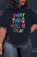 Black Casual Daily Print Patchwork O Neck T-Shirts