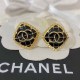 Black Street Simplicity Letter Patchwork Earrings