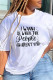 White Casual Street Print Patchwork Letter O Neck T-Shirts