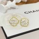 White Street Simplicity Letter Patchwork Earrings