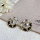 Black And White Celebrities Elegant Letter Patchwork Earrings