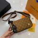 Brown Elegant Letter Zipper Bags