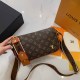 Coffee Elegant Letter Zipper Bags