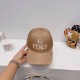 Khaki Street Simplicity Letter Embroidered Hat