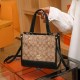 Black Elegant Simplicity Letter Geometric Patchwork Bags