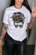 White Casual Street Print Patchwork O Neck T-Shirts