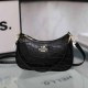 Black Casual Simplicity Letter Zipper Bags