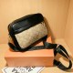 Khaki Street Simplicity Letter Patchwork Zipper Bags