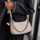 White Casual Simplicity Letter Zipper Bags