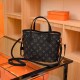 Black Elegant Letter Patchwork Bags