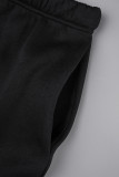 Brick Red Casual Solid Patchwork Zipper Collar Long Sleeve Two Pieces