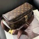 Coffee Elegant Letter Patchwork Zipper Bags
