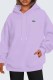 Light Purple Casual Street Print Animal Patchwork Hooded Collar Tops