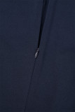 Khaki Casual Solid Basic Half A Turtleneck Long Sleeve Dresses