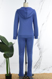 Brick Red Casual Solid Patchwork Zipper Collar Long Sleeve Two Pieces