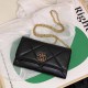Black Casual Simplicity Letter Chains Bags
