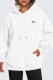 White Casual Street Print Animal Patchwork Hooded Collar Tops