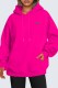 Rose Red Casual Street Print Animal Patchwork Hooded Collar Tops