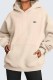 Khaki Casual Street Print Animal Patchwork Hooded Collar Tops