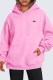 Pink Casual Street Print Animal Patchwork Hooded Collar Tops