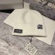 White Casual Simplicity Letter Patchwork Hat