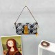 Black Casual Simplicity Letter Patchwork Bags