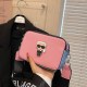 Pink Casual Simplicity Figure Patchwork Zipper Bags